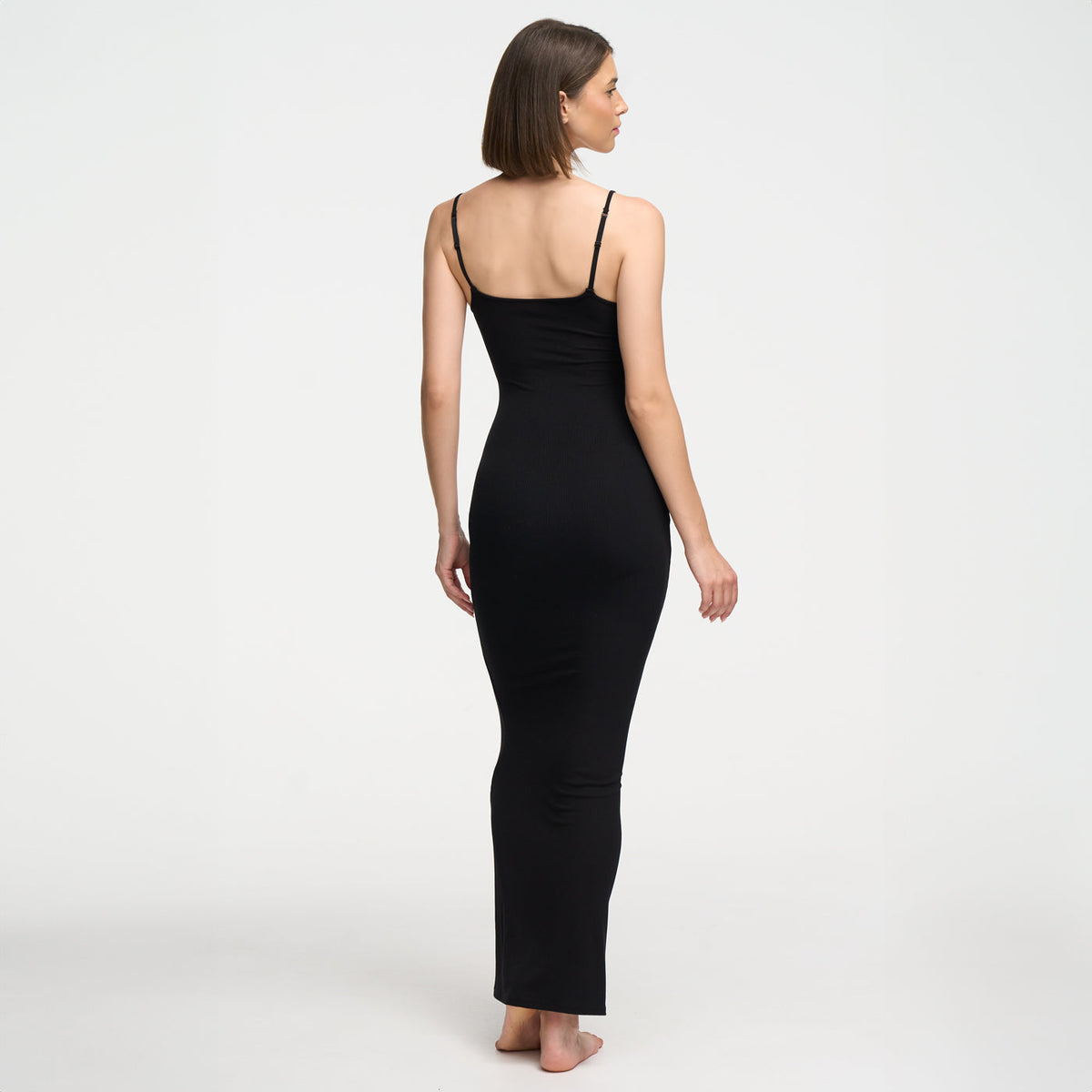 Geripptes Cami-Maxikleid