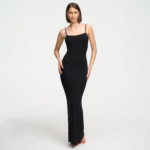 Geripptes Cami-Maxikleid