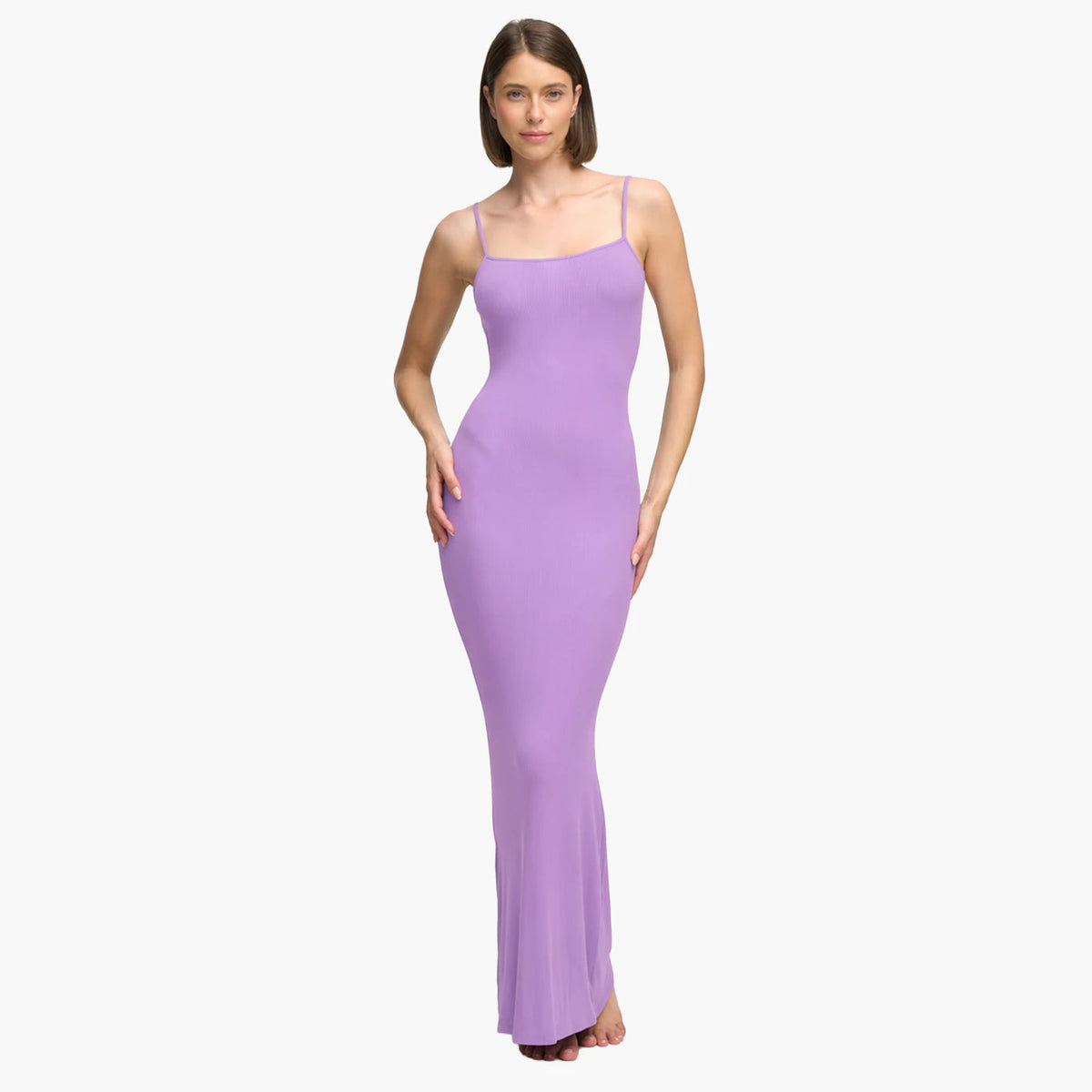 Geripptes Cami-Maxikleid