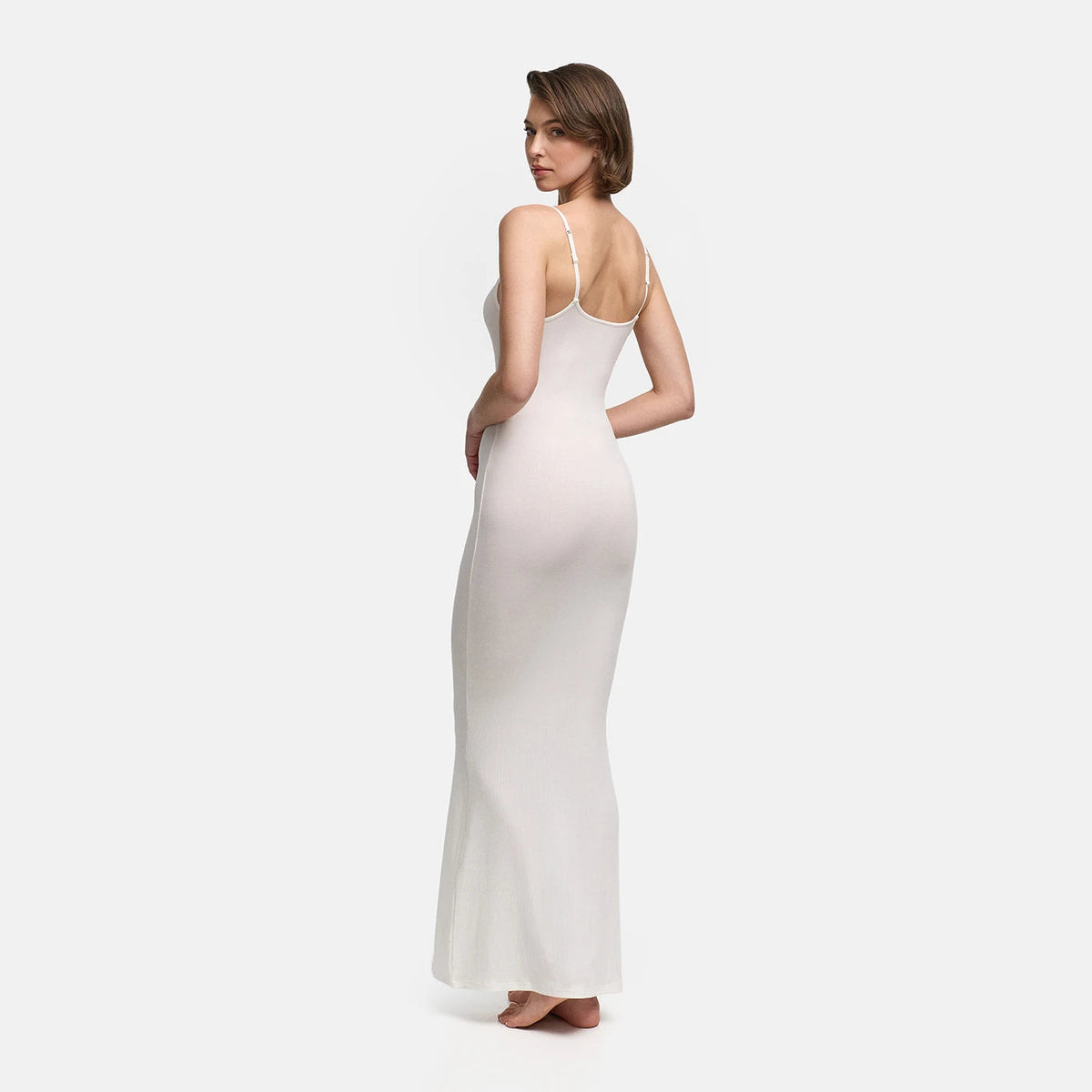 Geripptes Cami-Maxikleid